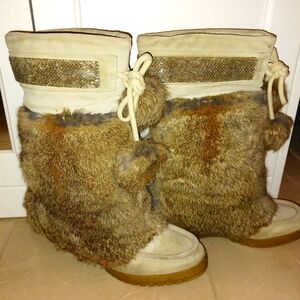 Coach Maryann Rabbit Fur Boots